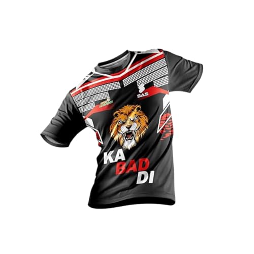 Image of Kabaddi Jersey for Boys & Men | Quick-Dry Stretchable Sports T-Shirt for Practice & Match Wear | Lightweight Durable & Breathable Fabric | Vibrant Team Colors