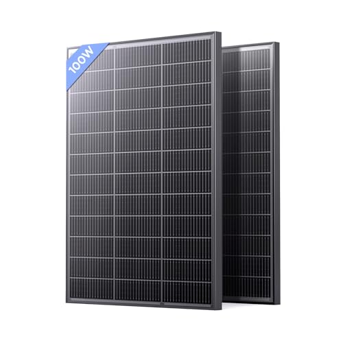Callsun N-Type 16BB 200 Watt Solar Panel, 2Pcs Compact 12V 100W Solar Panel, 25% High...