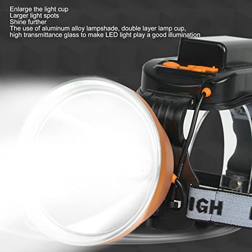 Linterna frontal LED de alto brillo Topyond recargable con enchufe estadounidense 4