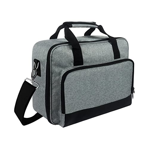 Opiniones de Tela Gris Oxford los mejores 5. 50 MagiDeal Bolsa Grande para Proyector, Correa de Hombro Ajustable con Bolsillos de Almacenamiento de Accesorios, Funda de Tela Oxford, Bolso Portátil
