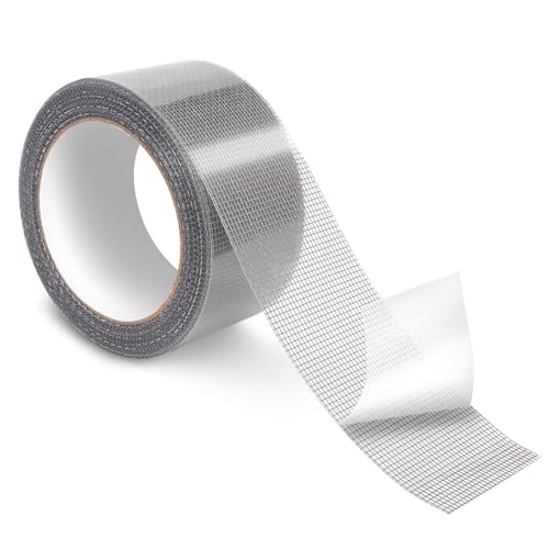 Greenyasar 網戸 補修 シール 網戸補修テープ 幅5cm×全長5m 網戸補修パッチ 強い粘着力 防水 網戸補修シート 虫の侵入を防ぐ 網戸 張り替え 穴 簡単取り付け 自由裁断 diy グレー
