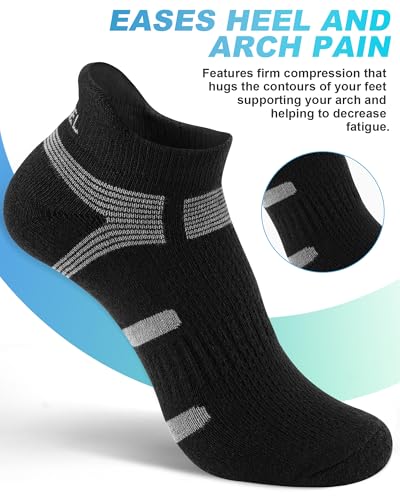 Image of Trusiel Women Ankle Compression Athletic Running Socks No Show Low Cut 5 Pairs