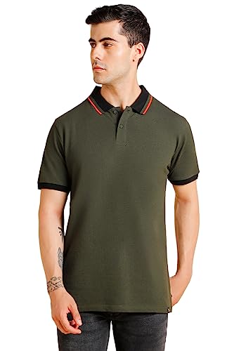 Image of Dennis Lingo Men's Solid Polo Regular Fit T-Shirt (Cotton Polo)