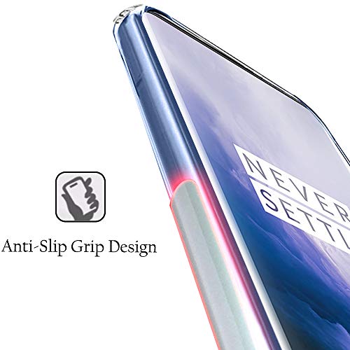Image of TheGiftKart Ultra Clear Slim Anti-Slip Grip Soft Silicone Back Cover Case with Complete Camera Protection & Anti-Dust Plugs Built-in for OnePlus 7 Pro (Transparent)