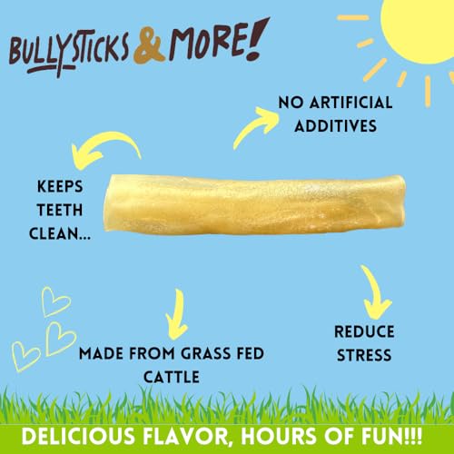 Image of BULLYSTICKS & MORE 6 Inch Beef Collagen Rolls for Dogs (Regular Size - 12 Count) -Bones for Dogs - Dog Parents Choice - No Hide Beef Cheek Rolls