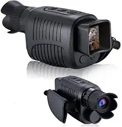 Monoculo Visão Noturna Infravermelho Alcance 300 Metros Cor Preto