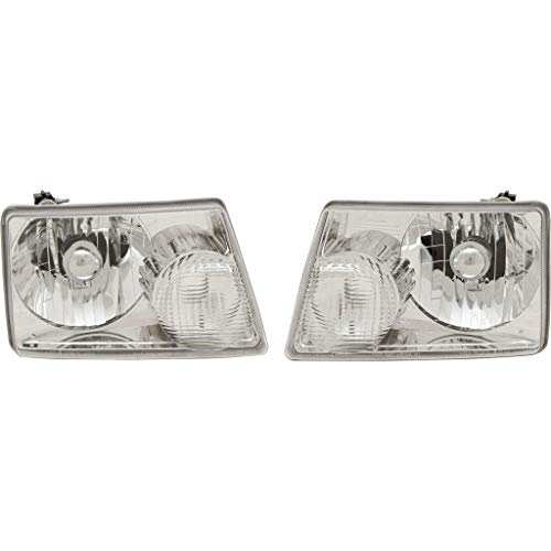 For Ford Ranger Headlight Assembly 2001-2011 Pair Driver and Passenger Side | FO2502173 | FO2503173 | 3L5Z 13008 CA | 3L5Z 13008 BA