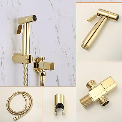 Pulvérisateur de bidet pour toilettes doré multifonctionnel mural eau froide