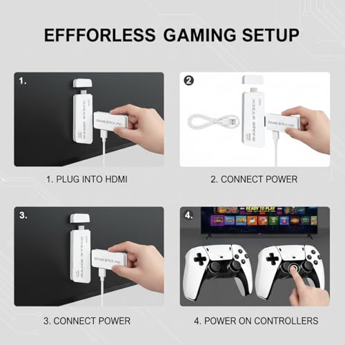 image for QHZ Retro Wireless Gaming Console 2026 New Edition Built-in 128GB stor