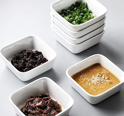 image for Lawei 12 Packs Ceramic Dip Bowls Set - 3 oz Condiments Server Dishes M