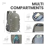 Venture Pal 40L Lightweight Packable Travel Hiking Backpack Daypack - Image 3
