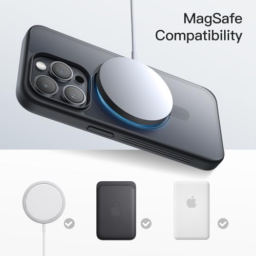 Image of JETech 360 Rotatable Ring Stand Case for iPhone 15 Pro Max, Black Titanium