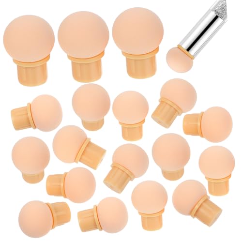 HONMEET 30個美甲?染?用替?海?頭 グラデーションネイルアートツール 柔らかく洗えるスポンジヘッド マニキュア向け滑らかなぼかし効果