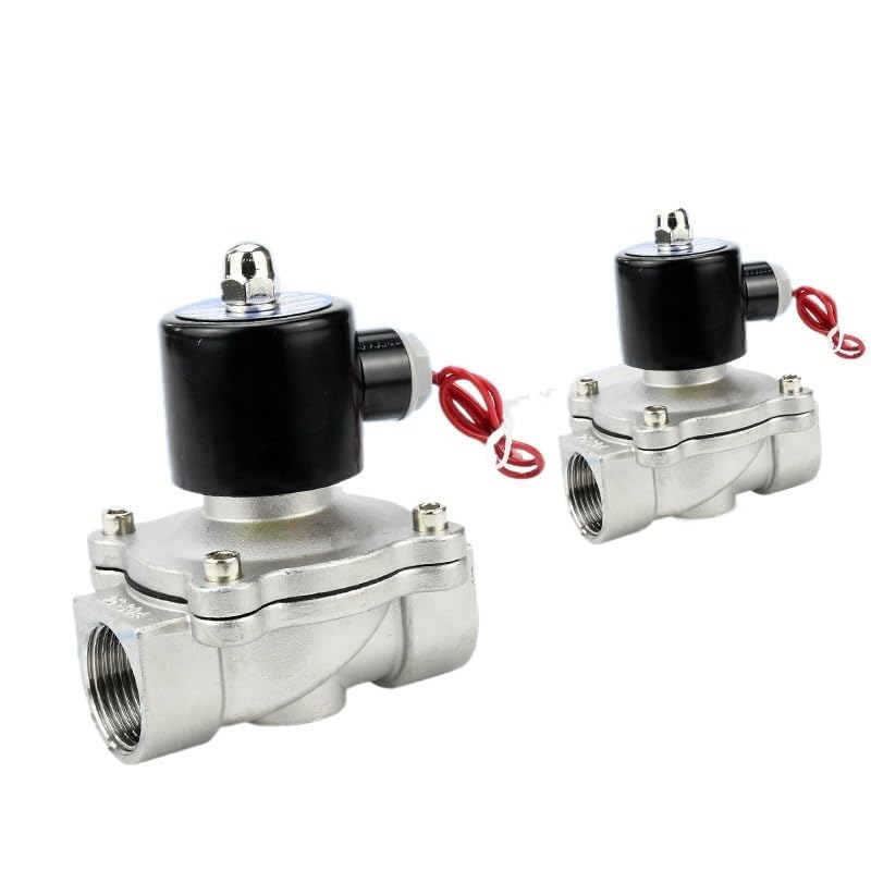 Électrovanne et vanne d'eau en acier inoxydable 304 DN15 contrôle de l'air et huile DC 24V