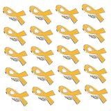 Gatuida Gelbe Schleife Anstecknadeln 20 Stück Legierungsbroschen Für Gesundheitsaufklärung Und Gemeindeveranstaltungen