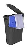 Superio Palm Luxe Laundry Hamper, Gray