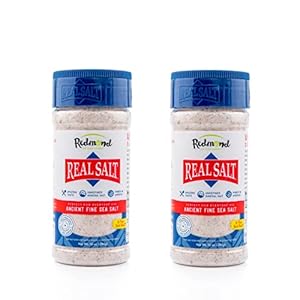 Redmond Real Sea Salt – Natural Unrefined Gluten Free Fine, 10 Ounce Shaker (2 Pack)