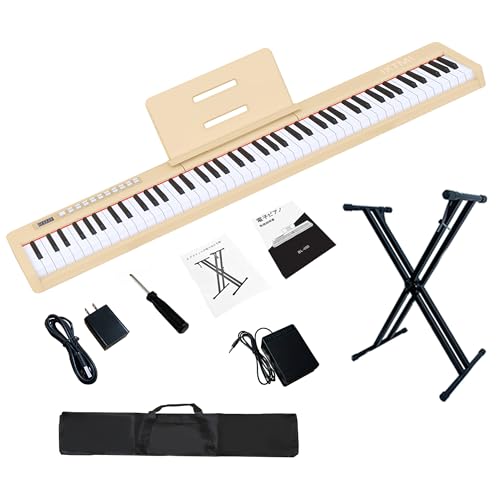 IKTMI 電子ピアノ 88鍵盤 軽量 ポータブルピアノスタンドセット Amazon | IKTMI 電子ピアノ 88鍵盤 軽量 ポータブルピアノ