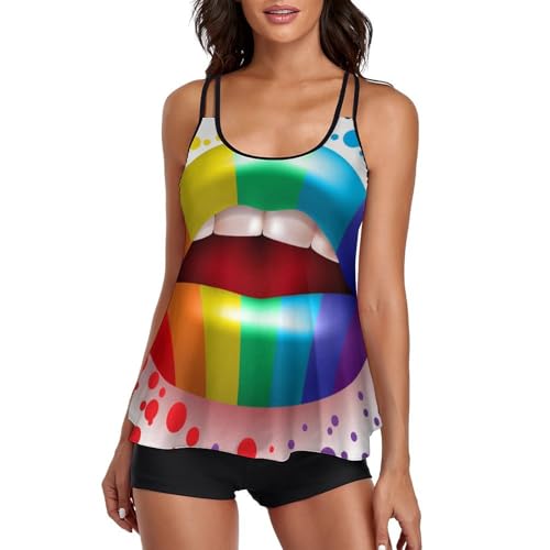 Maillot de bain tankini femme short de garçon ensemble bikini robe plage