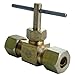 LASCO 17-1511 1/4-Inch Compression by 1/4-Inch Compression Straight Brass Needle Valve
