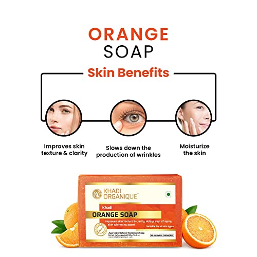 Image of Khadi Handmade soap Orange (Pack of 3)