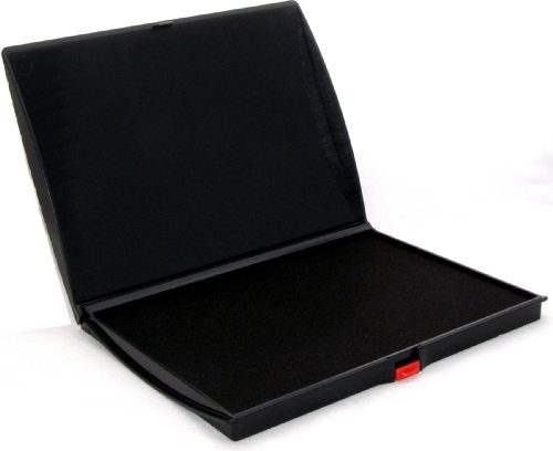Supply360 As-Shi0940188 Shiny Large Stamp Pad, Felt, Plastic Cover, S4, 5" X 7", Black Ink #TOP1
