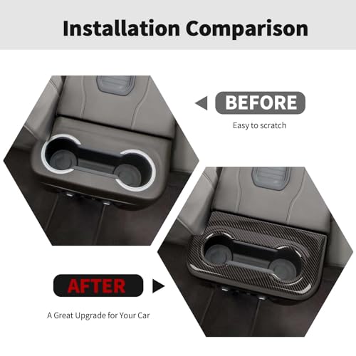 Panel de Recubrimiento de Portavasos Trasero de Fibra de Carbono miniatura 2