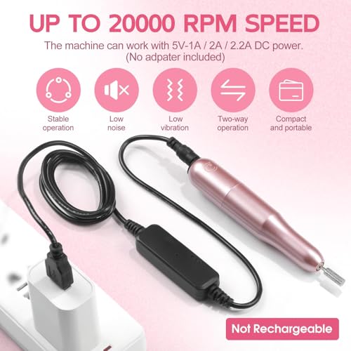 Foocca Elektrische Nagelfrees – 20000 RPM - View 3