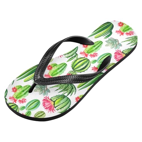 Burbuja Cactus Plants Flip Flops for Women Men, Soft Thong Sandals Rubber Slippers for Pool Beach Essentials2