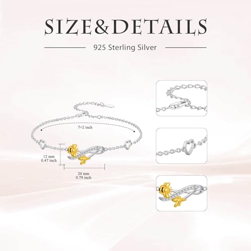 Image of 925 Sterling Silver Layered Ankle Bracelets for Women Jewelry Gifts | 925 Sterling Silver Layered Sea Turtles /Elephant /Wave Anklet Animal Bracelet Summer Ocean Beach Jewelry Gifts for Women