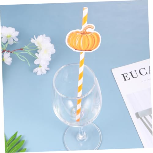 Pitillos de papel para Halloween 40 piezas naranja miniatura 6