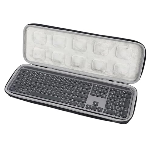 VOLOHAS Schutzhülle Hard Travel Tragetasche für Logitech MX Keys Plus/MX Keys S Kabellose Beleuchtete Tastatur Reiseschutzhülle Etui Tasche MX Keys Case Größe 46 * 16 * 4,5 cm
