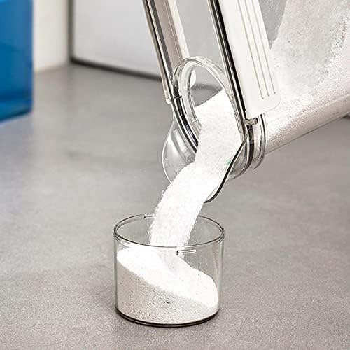 Modern Plastic Storage Box Dispenser Holder Organization Liquid Case with Measuring Cup Laundry Detergent Container for Hotel, Cereal Flour
