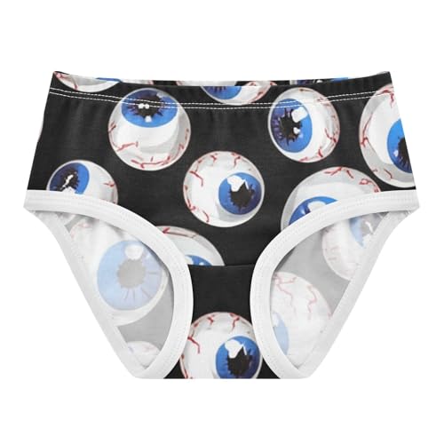 Cotton Girls Underwear Toddler Cartoon Eyeballs Black Panties for Girl Pattern Briefs Girls Undies 2t
