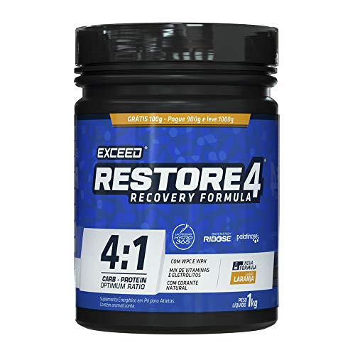Suplemento Pós Treino Exceed Restore 4 Pote Laranja 900g