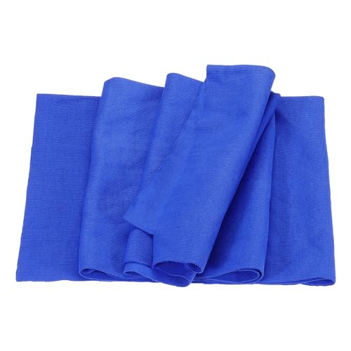 Image of MECCANIXITY 47 inch Elastic Cuffs Ribbed Trims Cotton Fabric Knit Rib Stretch Tape Cuff Sleeve Waistband for Sewing, 20 inch Wide Blue