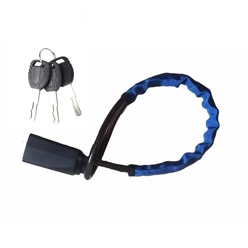 Car Anti-Theft Locks Stainless Steel Car Steering Wheel Lock Enhanced Cable Safe Reliable Anti Theft auto seat Belt Buckle Lock Rope Vehicle Anti-Theft Device(Blue)