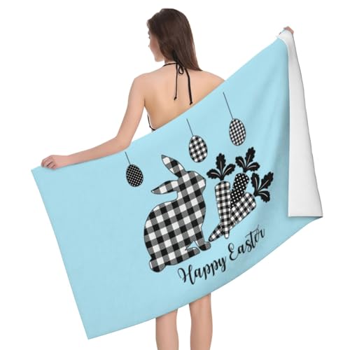 Serviette microfibre Happy Easter personnalisable avec séchage rapide et effet sans sable