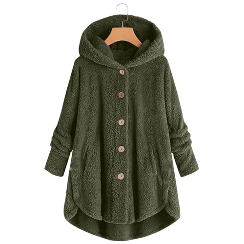 Womens Sweaters Cardigan Fuzzy Fleece Jackets Long Sleeve Button Down Coats Loose Casual Soft Fall Winter Hoodies2