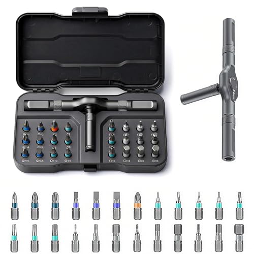 24 in 1 Magnetic Ratchet Screwdriver Set, Multi Bit DIY