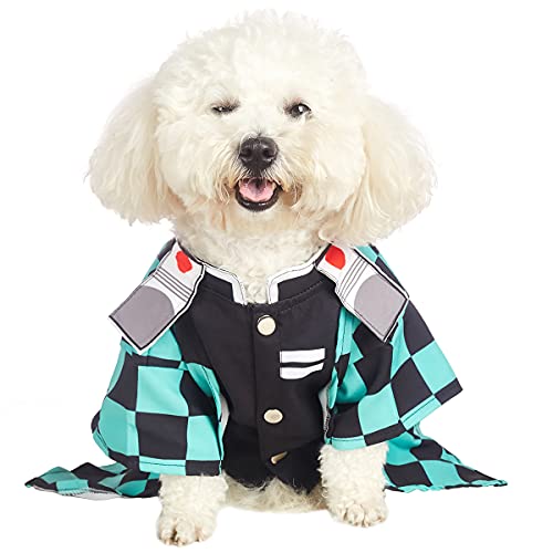 Coomour Dog Costume Pet Clothes Cat Cosplay Outfits Funny Small Dog Costumes (M,Green) #TOP3