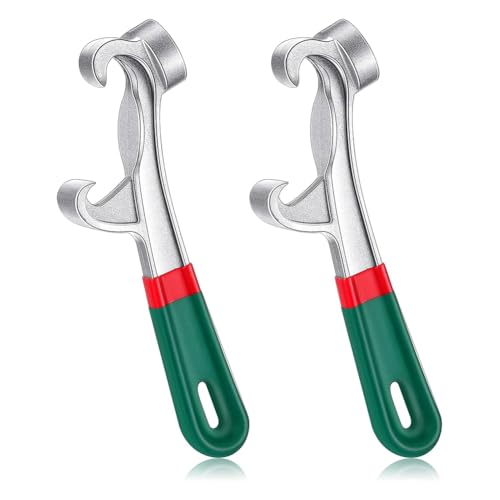 Jrifedptry 2 abrelatas de cubo de aluminio de 5 galones con mango de goma antideslizante, tapa de llave inglesa para el hogar industrial