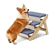 camara madera segunda mano Superficie cómoda y antideslizante: Las escaleras para cama para perros cuentan con una suave cubierta de poliéster que proporciona una excelente tracción para las patas. Ayudan a las mascotas a caminar con seguridad, evitan resbalones y facilitan su ascenso