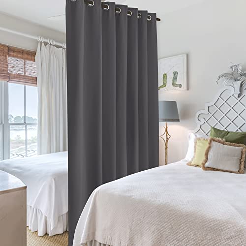 Image of RYB HOME Extra Long Curtains Light Block Soundproof Privacy Blinds for Home Theater Office Backdrop Dining Living Room Patio Door Large Window Ceiling to Floor Drapes, W 8.3 x T 12 ft, Grey