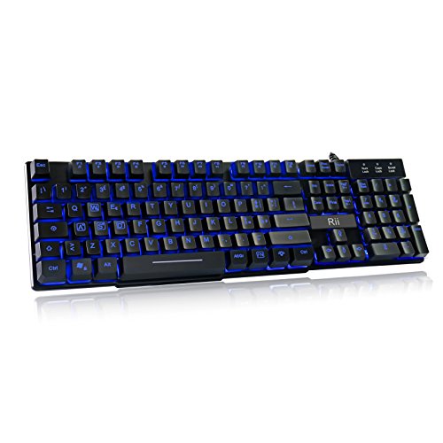 Rii Gaming RK100 (layout ITALIANO) - Tastiera italiana da gioco retroilluminata a LED (3 colori)