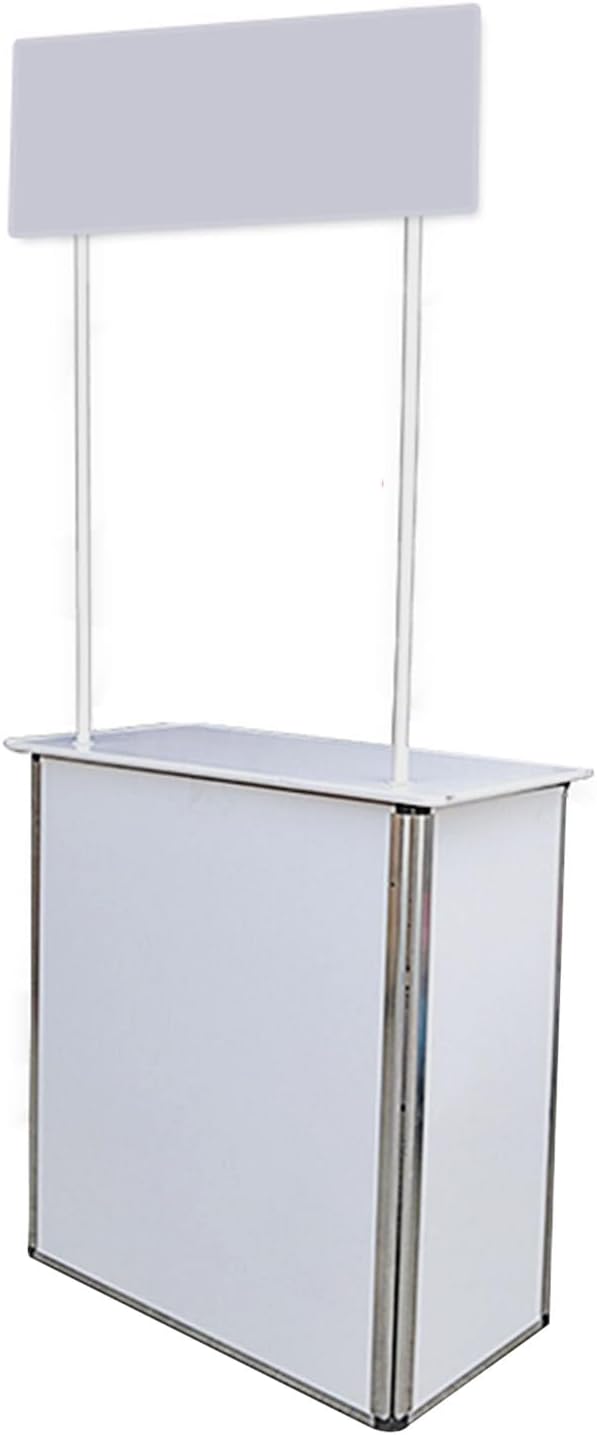 Portable Tradeshow Podium TablePromotion Counter for Retail Exhibitions Supermarket Tasting Events Indoor/Outdoor Advertising Display & Reception Desk