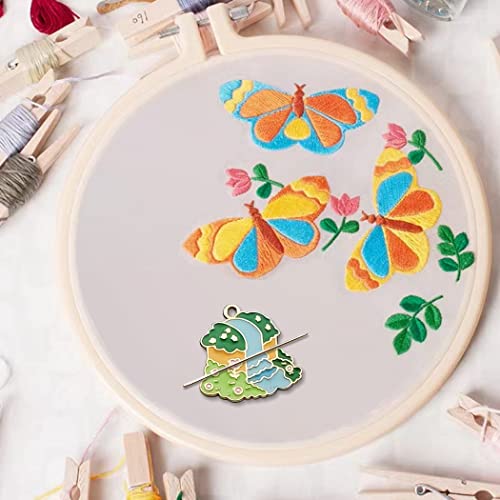 Image of Waterfalls and Scenery Needle Minder for Embroidery, Magnetic Pin Holder for Cross Stitch, Needlework and Embroidery Accessories （2 PCS）, csljmy20220723-0005