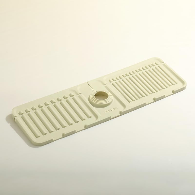 Alfombrilla de drenaje de grifo de cocina con base protectora de salpicaduras 5