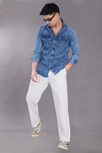 Image of DIVISIVE Men's Relaxed Fit Cotton Linen Blend Trousers