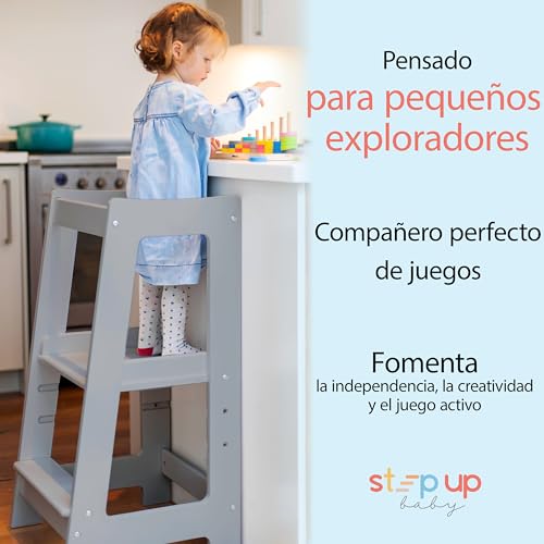 Taburete Infantil de Madera con Altura Ajustable Stepup Baby 6